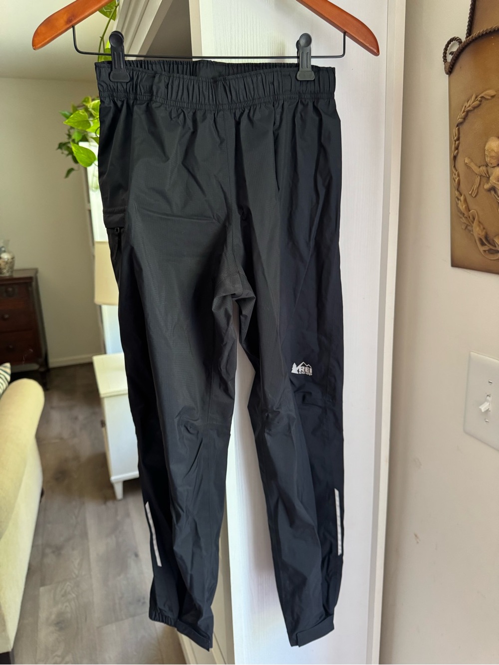 REI Kids Black Outdoor Pants with Elastic Waist